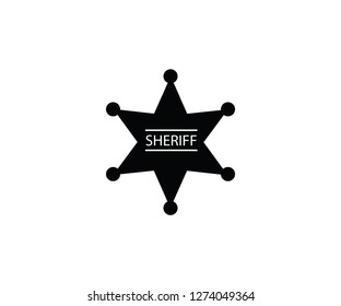 Sheriff police badge icon symbol 