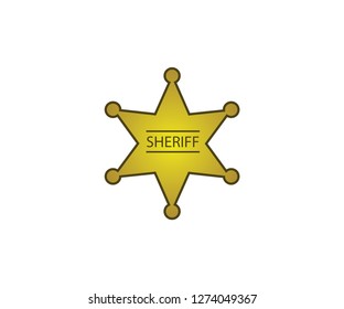 Sheriff police badge icon symbol 