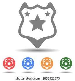 Sheriff police badge sign vector icon isolated