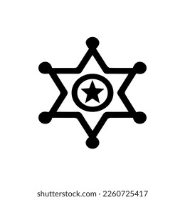 sheriff police icon symbol isolated on background