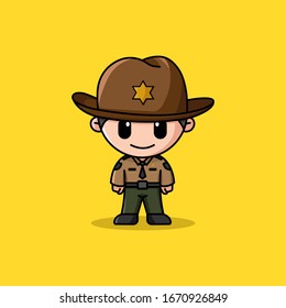 Sheriff Police Logo Character Mascot