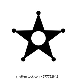 Sheriff ranger star. Vector icon