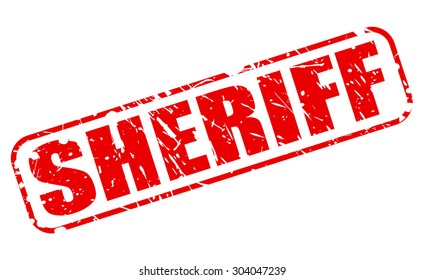 Sheriff red stamp text on white