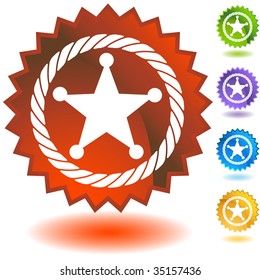 Insignia del icono de la insignia de Sheriff Rope