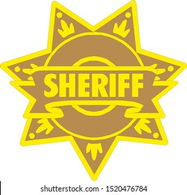 Sheriff shield Vector illustration eps 10