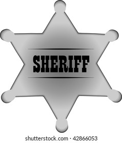 Sheriff silver badge VECTOR