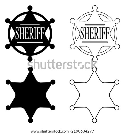 Sheriff Star, Sheriff Badge, Police Vector