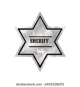 sheriff star badge - vector illustration	