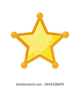 sheriff star badge - vector illustration	