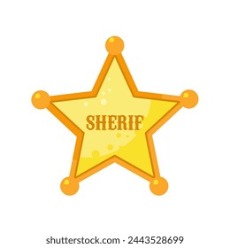 sheriff star badge - vector illustration	