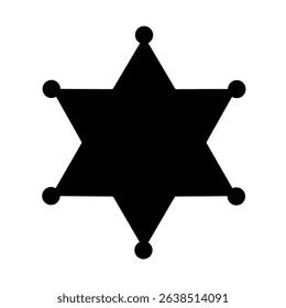 sheriff star badge vector with trendy design