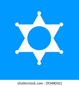 Sheriff star. Flat design style eps 10