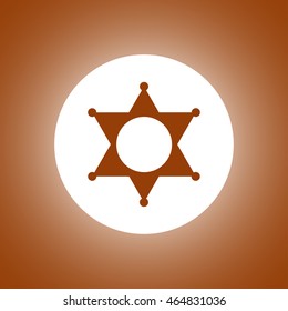 Sheriff star. Flat design style eps 10