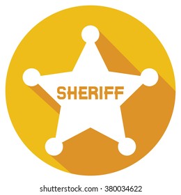 sheriff star flat icon