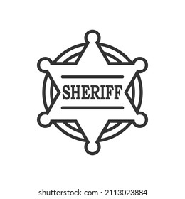 Sheriff Star Graphic Sign Sheriff Emblem Stock Vector (Royalty Free ...