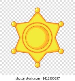 Sheriff star icon. Cartoon illustration of sheriff star vector icon for web