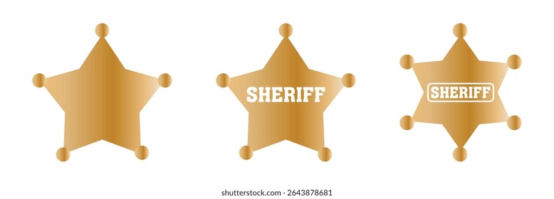 Sheriff star icon. Flat illustration of sheriff star vector icon isolated on white background