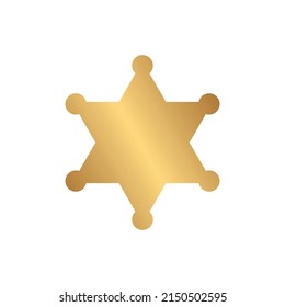 Sheriff star icon with gold gradient