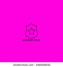sheriff star icon sign signifier vector