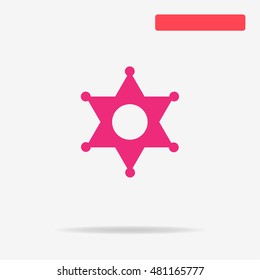 Sheriff star icon. Vector concept illustration for design.