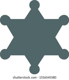 Sheriff star icon. Vector illustration