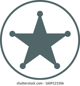 Sheriff star icon. Vector illustration