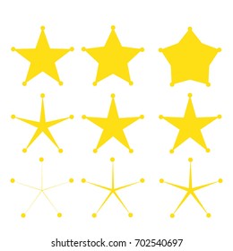 Sheriff star icon. yellow and blue modern star icon
