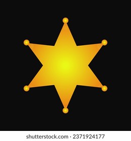Sheriff star illustrated in vector on background