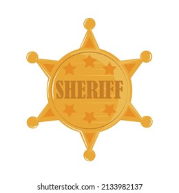 sheriff star insignia icon isolated