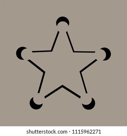 Sheriff star symbol