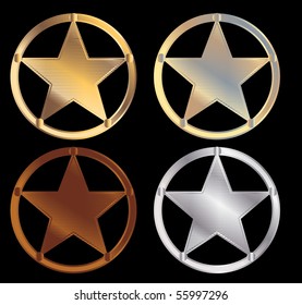 Sheriff stars - vector