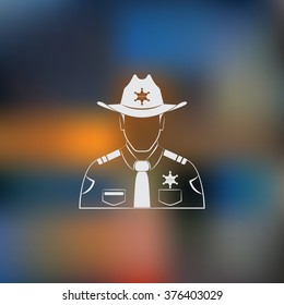 Sheriff Vector icon