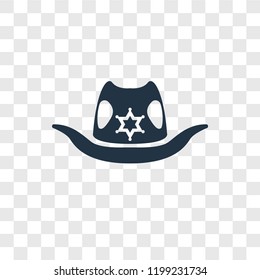 Sheriff vector icon isolated on transparent background, Sheriff transparency logo concept