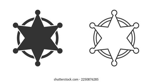 Sheriff vector icons collection. Stock vector