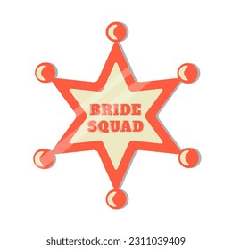 Sheriffs Badge Bride Squad für Bachelorette Party Wild West Style