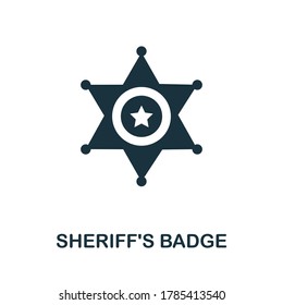 Sheriff's Badge icon. Simple element from police collection. Creative Sheriff'S Badge icon for web design, templates, infographics and more