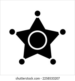 Sheriff'S Badge icon. Simple element from police collection. Creative Sheriff'S Badge icon for web design. vector illustration on white background