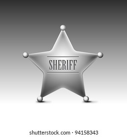 Sheriff's badge on a white background. Eps10