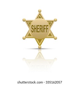 Sheriff's badge sign icon. Vector illustration