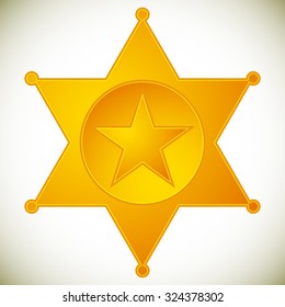 Sheriff's badge with star in it.