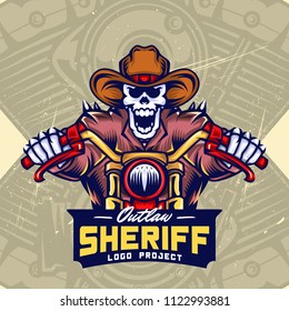 Sheriff's Skull Bikers Esport Logo Design