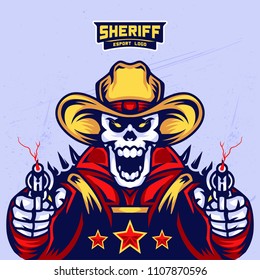 Sheriff's Skull Esport Logo Design