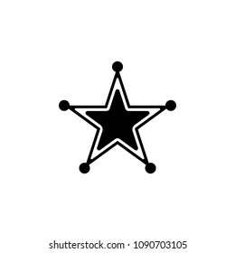 sheriff's star icon. Element of police for mobile concept and web apps. Detailed sheriff's star icon can be used for web and mobile. Premium icon on white background
