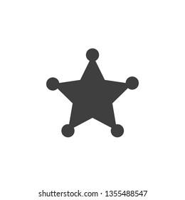 sheriff's star icon. One of the collection icons for websites, web design, mobile app