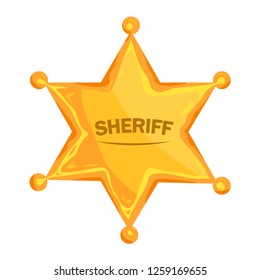 Sheriff Badge Vector Golden Star Officer Stock Vector (Royalty Free ...