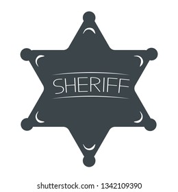 Sheriffs Star Isolated On White Background Stock Vector (Royalty Free ...