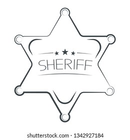 Sheriffs Star Isolated On White Background Stock Vector (Royalty Free ...