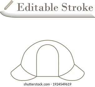 Sherlock-Hut-Symbol Bearbeitbar Stroke Simple Design. Vektorgrafik.