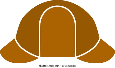 Icono de Sombrero Sherlock. Diseño de color plano. Ilustración vectorial.