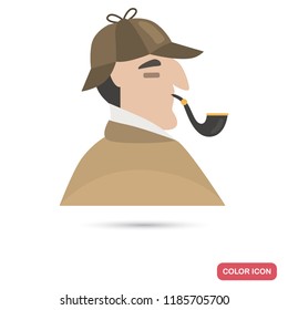 Sherlock Holmes color flat icon